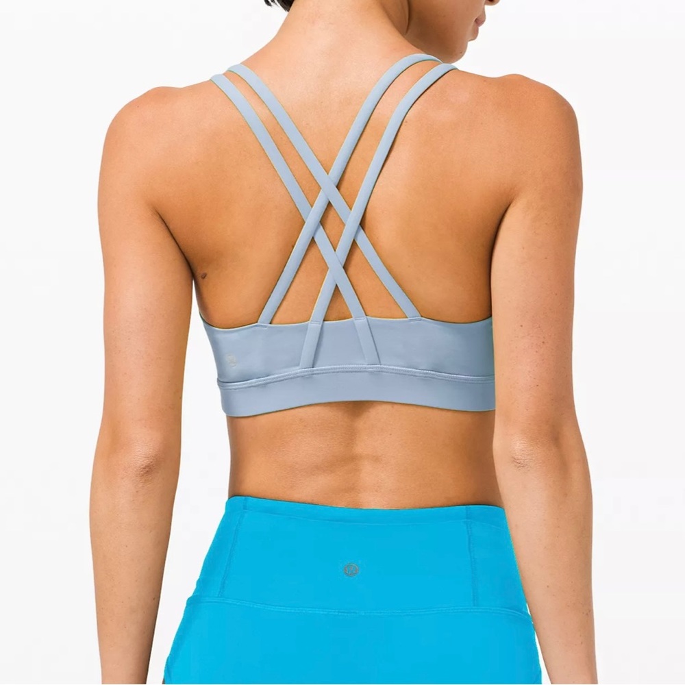 Lululemon Energy Bra Blue Linen Size 10 - Picture 4 of 9